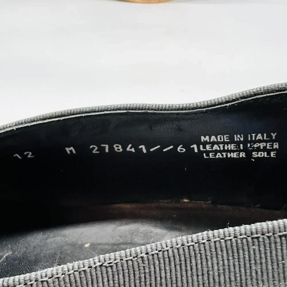 Bostonian Shoes Mens 12 Black Patent Leather Florentine Loafer Made Italy Vtg